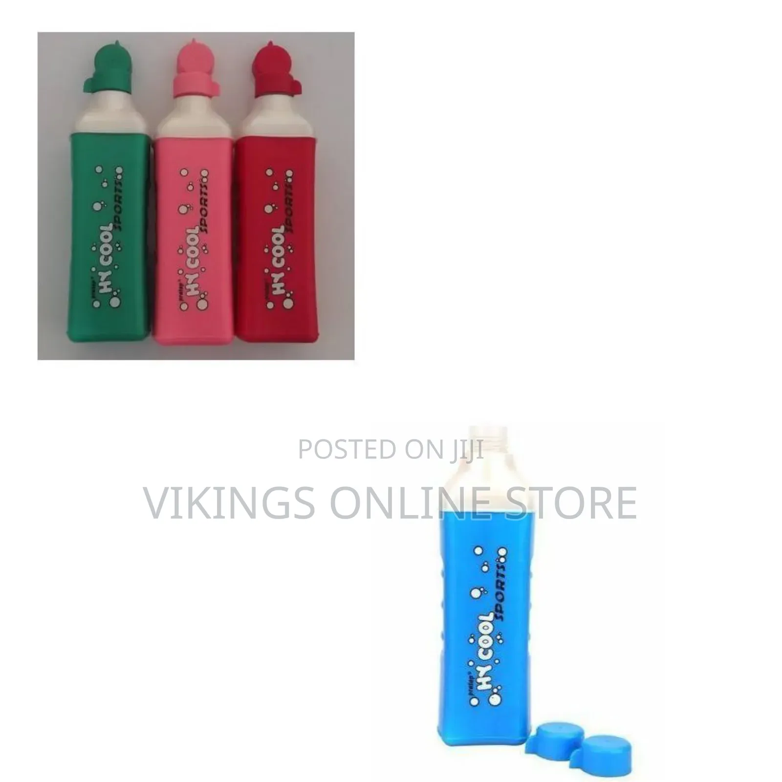 Water Bottle With a Rubberized Grip and Flip-Top Cap