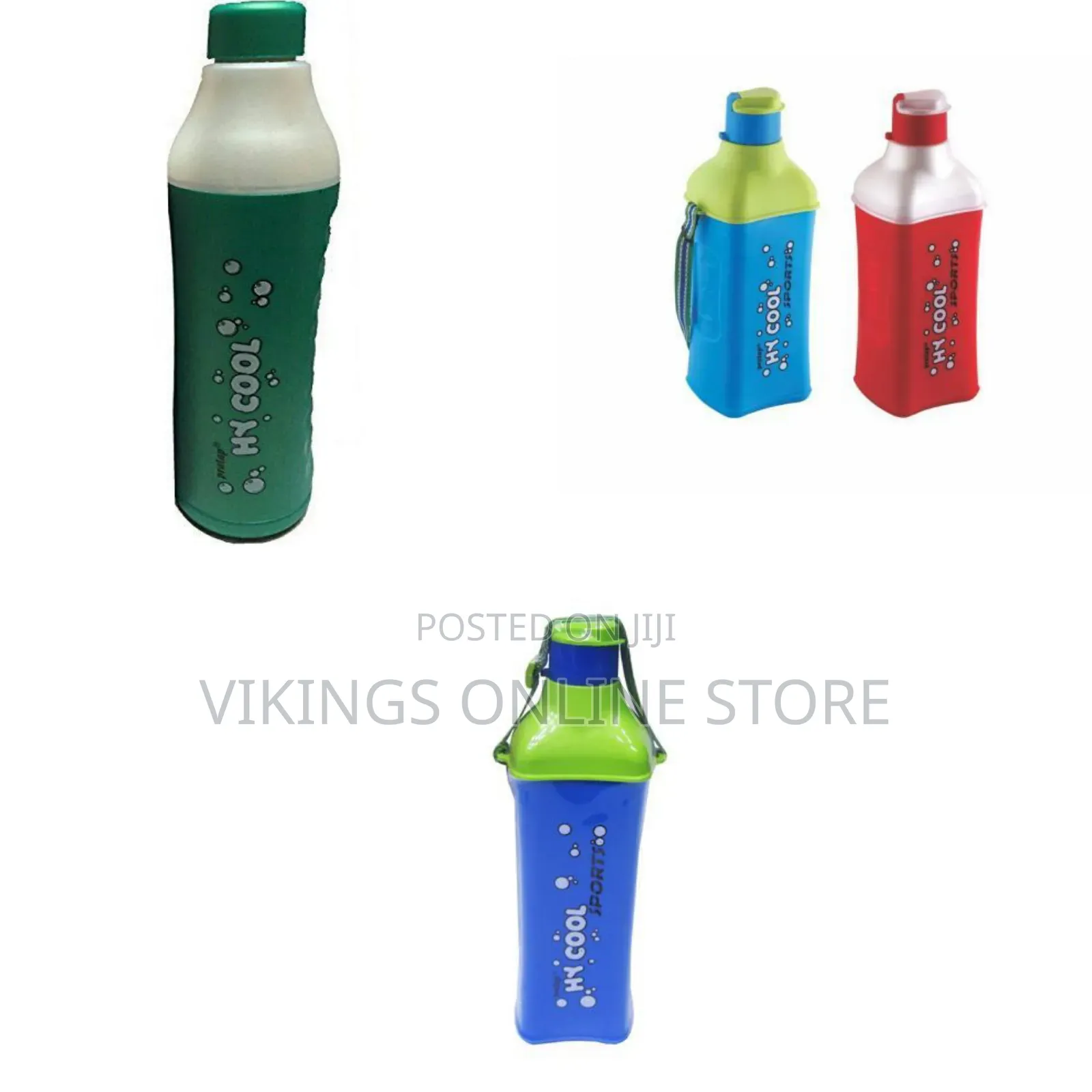 Insulated Sports Water Bottle With a Carrying Strap and "Hy Cool"