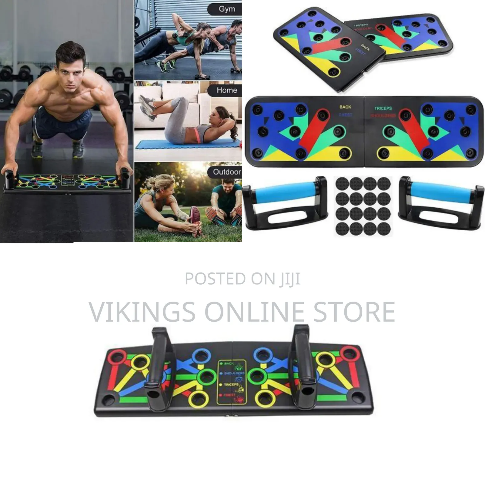 9-in-1 Push-Up Board, a Color-Coded Fitness Training System