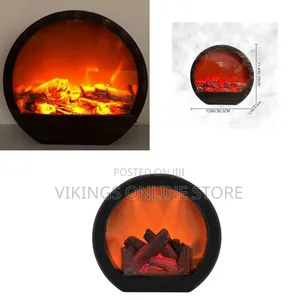 Electric Portable, Decorative LED Fireplace Lantern