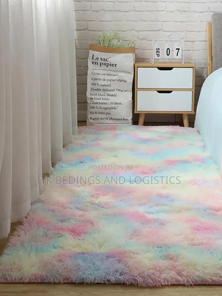 Rainbow Fluffy Carpet