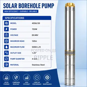 750W AC Borehole Pump 93m Head 5,800l/H 220V Deep Well Water Pump