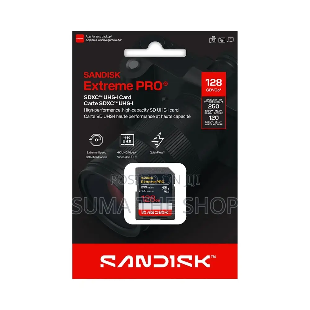 SanDisk Extreme PRO 128GB SDXC UHS-I Memory Cards