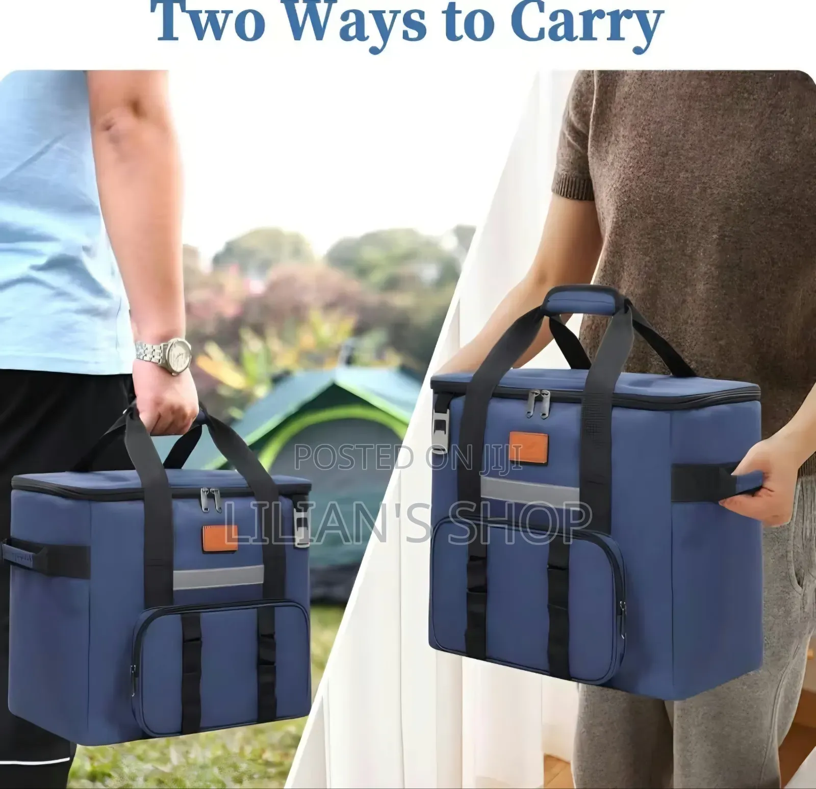 Rectangular Thermal Insulated Cooler Bag / Food Carrier