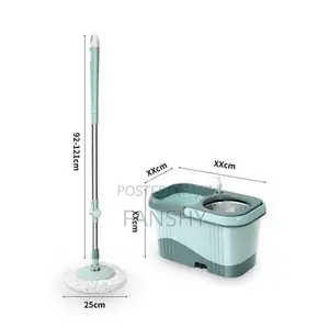 Spin Mopper Set - Buket& Mop. Wheels Spin Head Noozle Mop Clean Broom