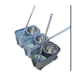 Spin Mopper Set - Buket& Mop. Wheels Spin Head Noozle Mop Clean Broom