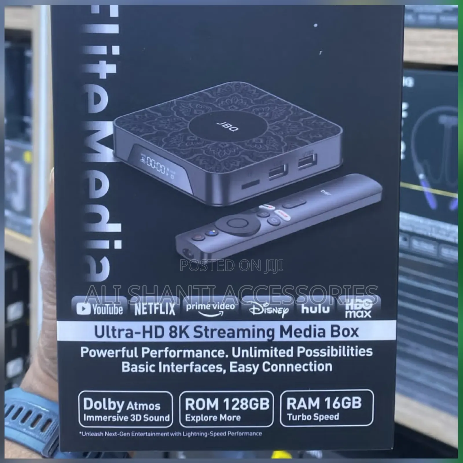 JBQ Ultra HD 8k Streaming Media TV Box