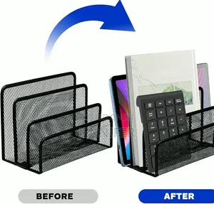 Vertical Metal Mesh Desk Organiser