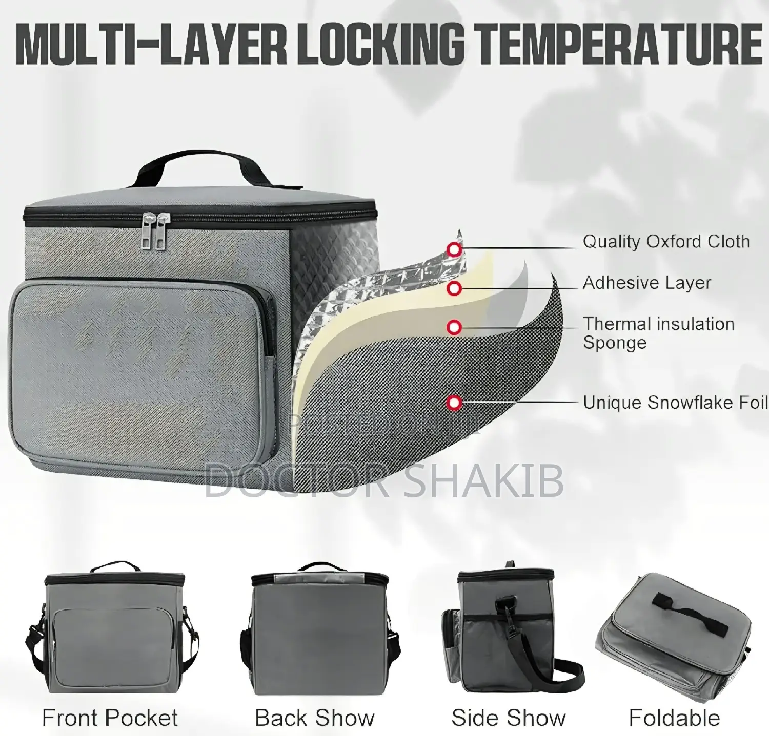10L Insulated Lunch Bag for Men Wome