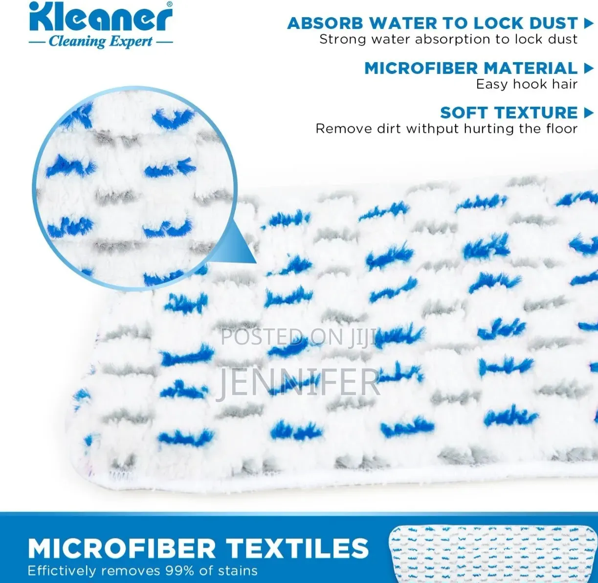 Kleaner Microfiber Mop Refills Measuring 45x14cm