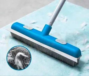 Kleaner Rubber Sweeping Brush With Squeegee - Ideal for Pet Hair