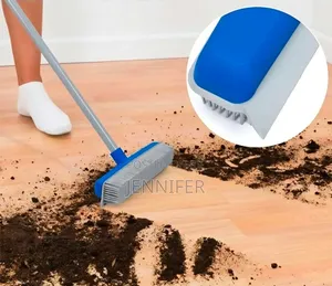 Kleaner Rubber Sweeping Brush With Squeegee - Ideal for Pet Hair