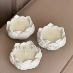 Handmade Gypsum Candle Holder for Minimalist Home and Cozy Interiors