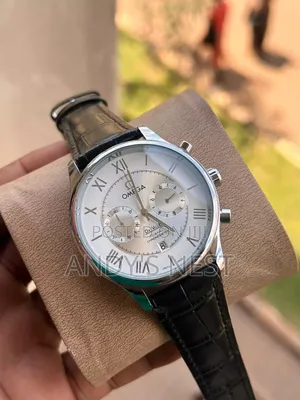 Unisex Omega Leather Watch