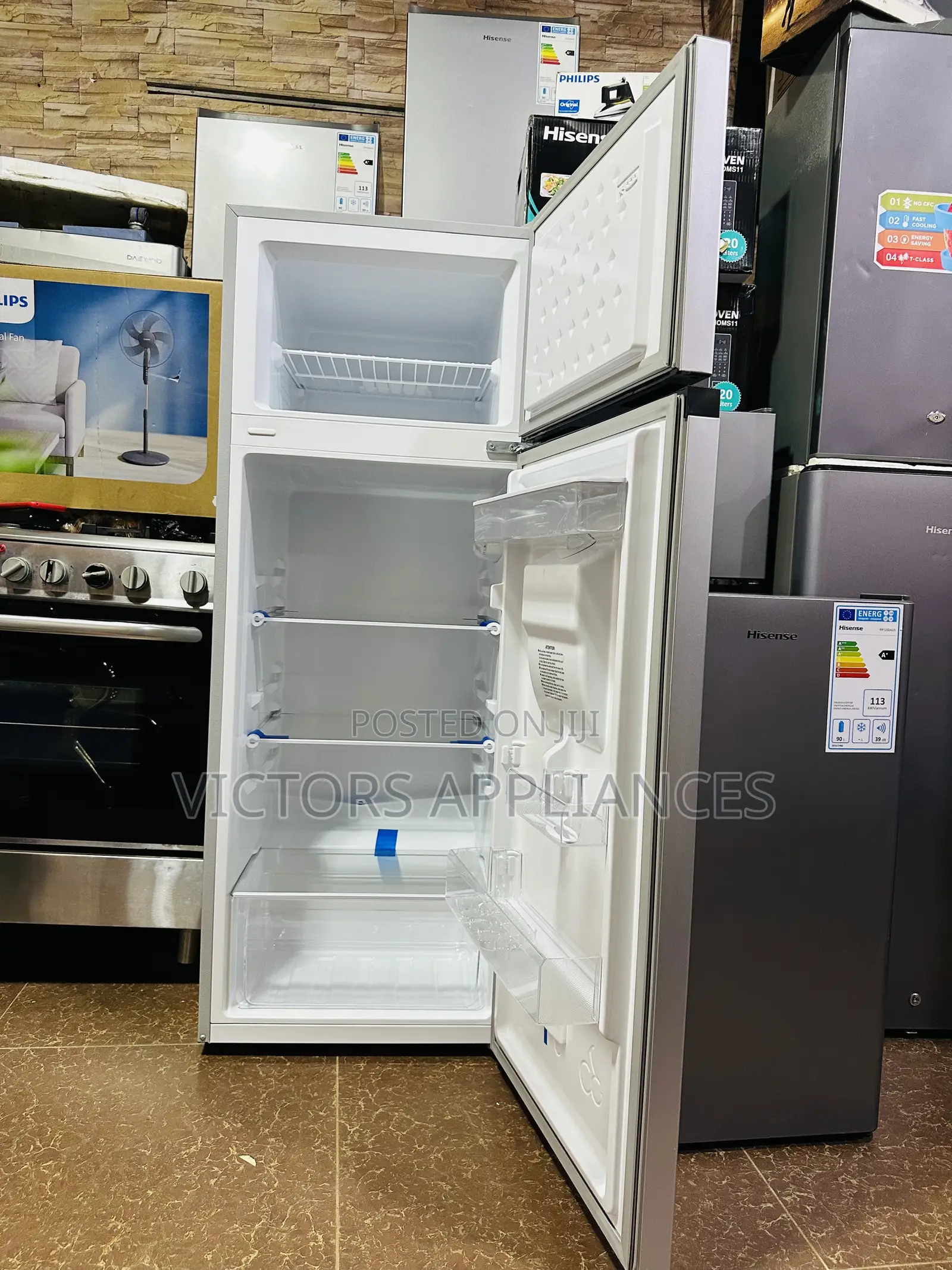 CHiQ 270L Double Door Refrigerator With Water Dispenser