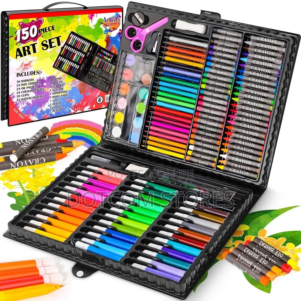 150-Piece Kids Art Kit Drawing Coloring and Painting Set