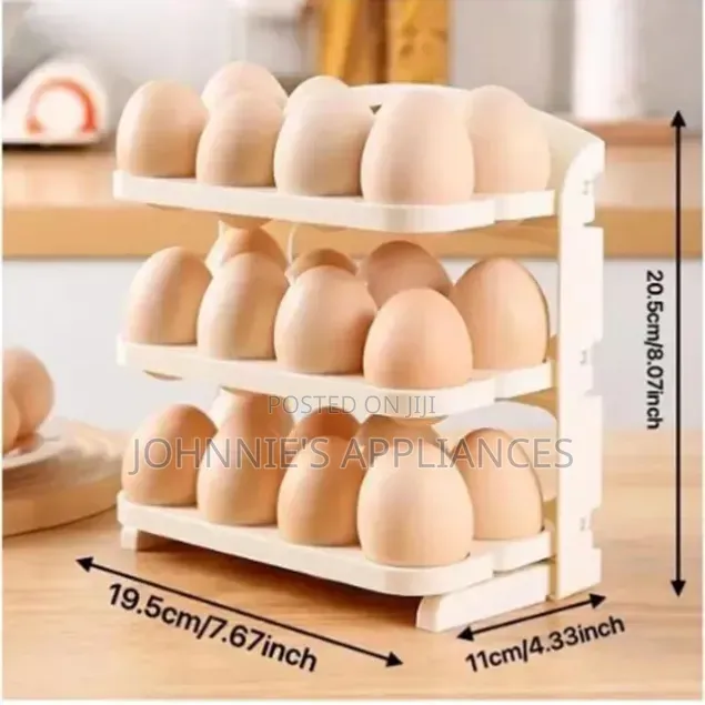 60-Piece Folding Egg Storage Box – Stackable Egg Organizer