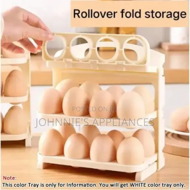 60-Piece Folding Egg Storage Box – Stackable Egg Organizer