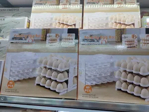 60-Piece Folding Egg Storage Box – Stackable Egg Organizer