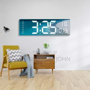 Modern Wide-Display Digital Wall Clock