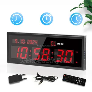 Rectangular Digital LED Wall and Desk Clock