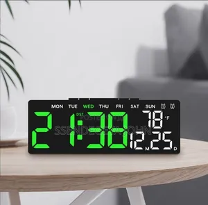 Rectangular Digital LED Wall and Desk Clock