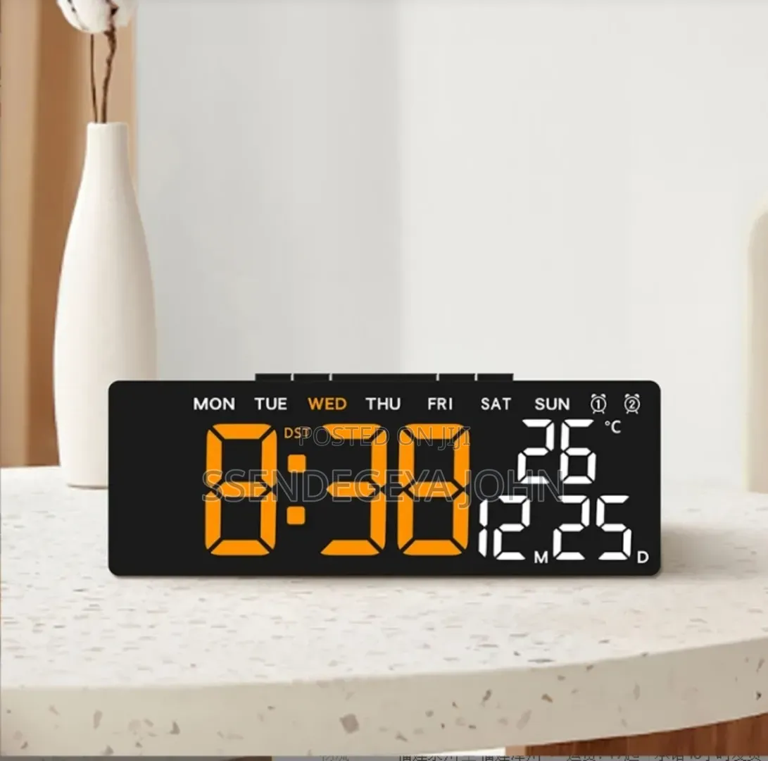 Rectangular Digital LED Wall and Desk Clock
