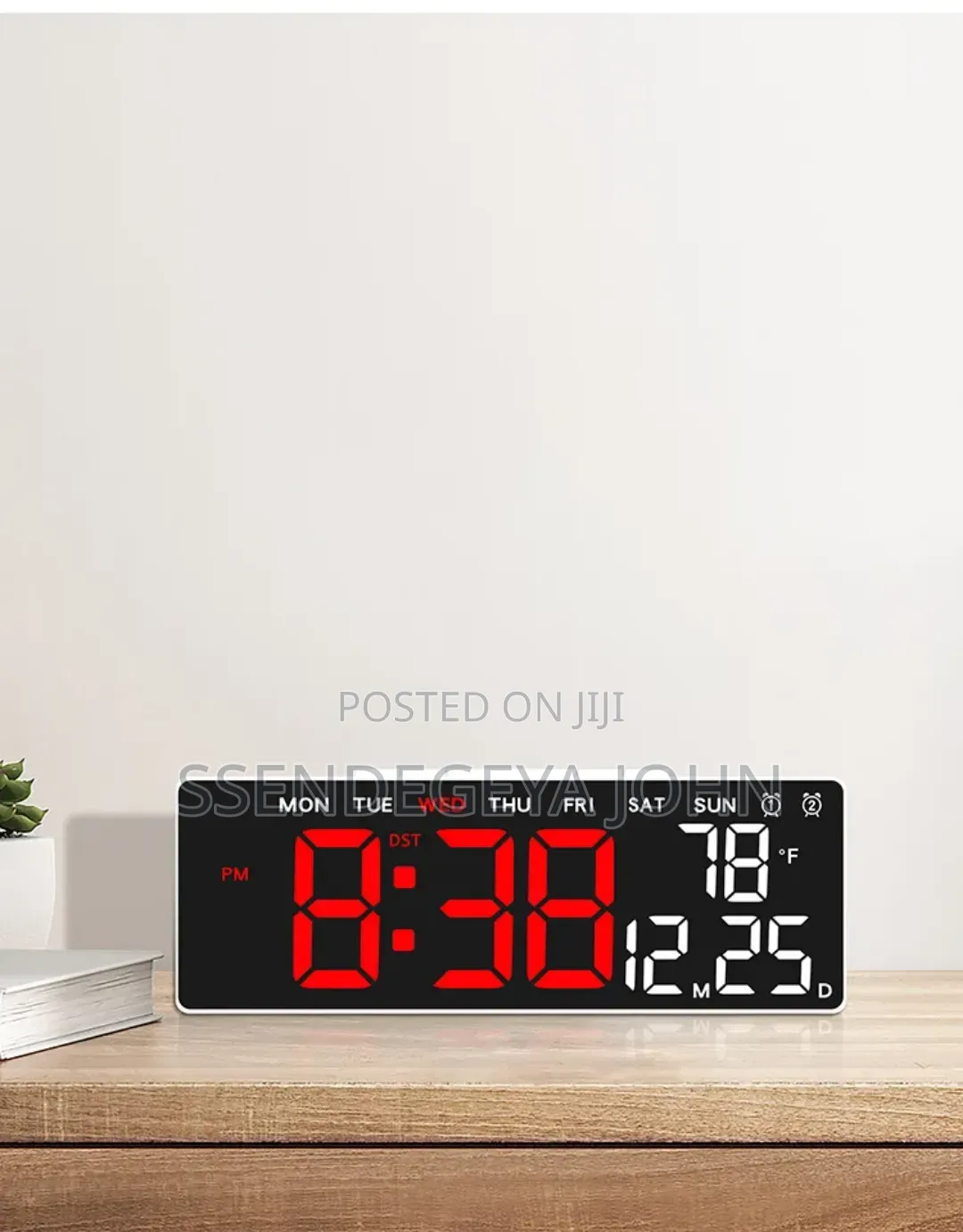 Rectangular Digital LED Wall and Desk Clock