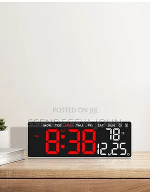Rectangular Digital LED Wall and Desk Clock