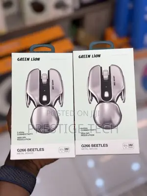 Green Lion G266 Beetles Metal Mouse, Multiple DPI, 3M Clicks Lifetime