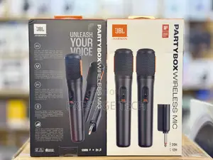 JBL Partybox Wireless Microphone Pair, Rechargeable Battery