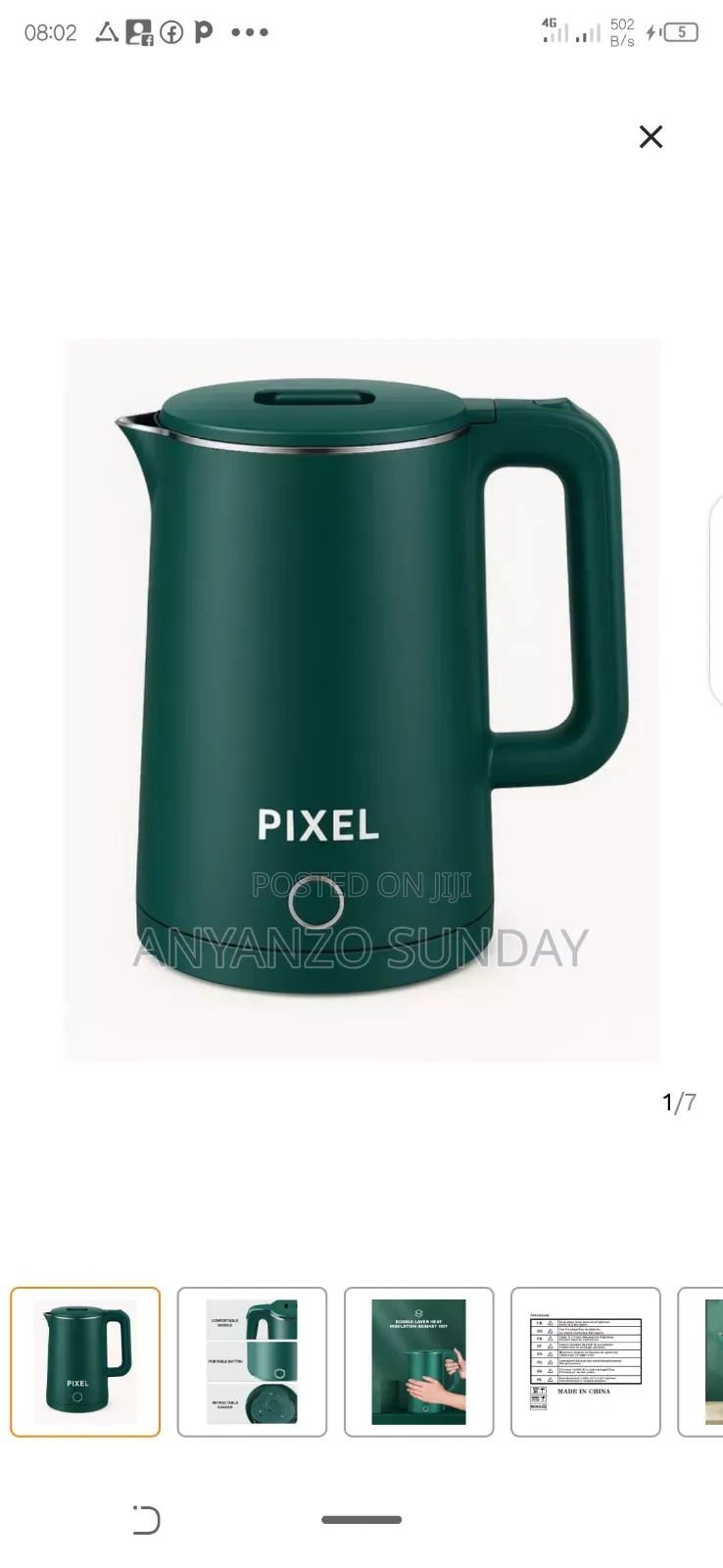 Brand New Electric Kettle 2L Fast Boil - Stainless Steel