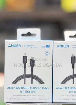 Anker 322 USB-C to USB-C Cable (1.8m Braided) - Black