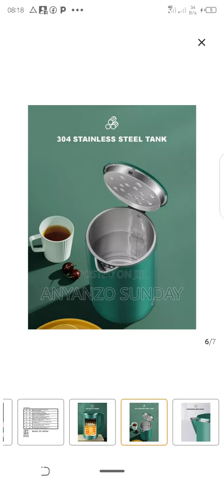 Brand New Electric Kettle 2L Fast Boil - Stainless Steel
