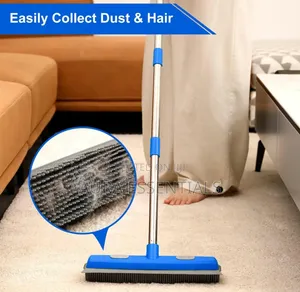 Kleaner Rubber Sweeping Brush With Squeegee - Ideal for Pet Hair