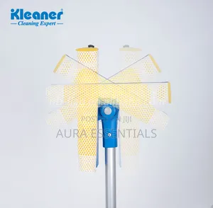 2-in-1 Telescopic Aluminum Sponge and Rubber Window Cleaner