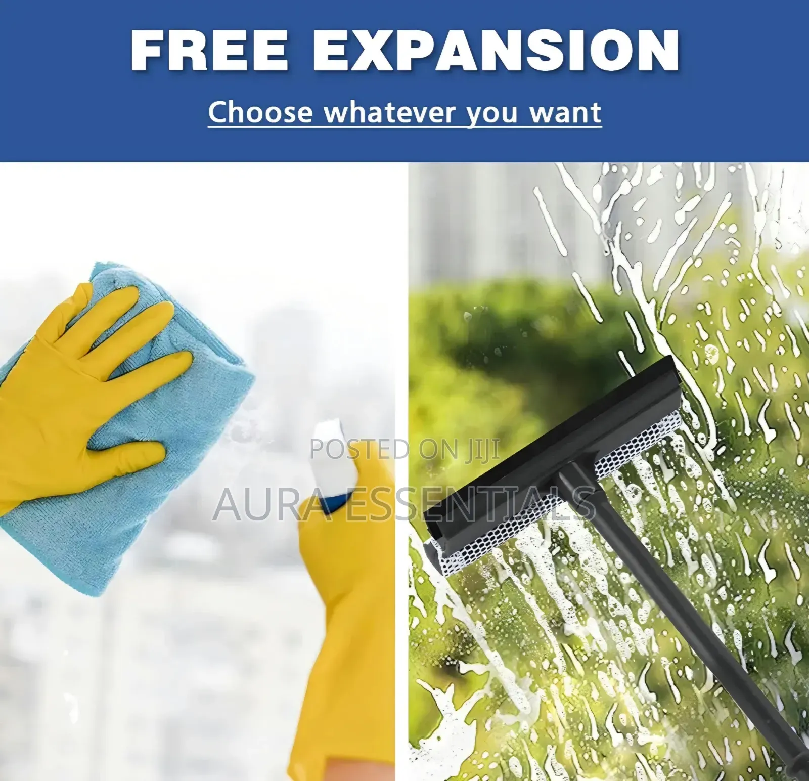 2 in 1 Squeegee Window Cleaner