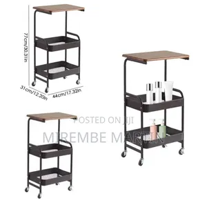 3-Tier Rolling Utility Cart - Multicolor