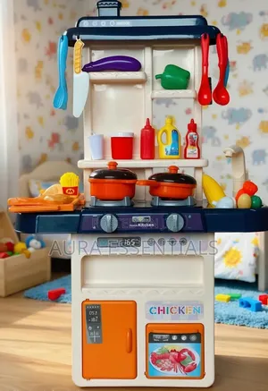 Multi-Piece Plastic Kids' Pretend Play Kitchen Set