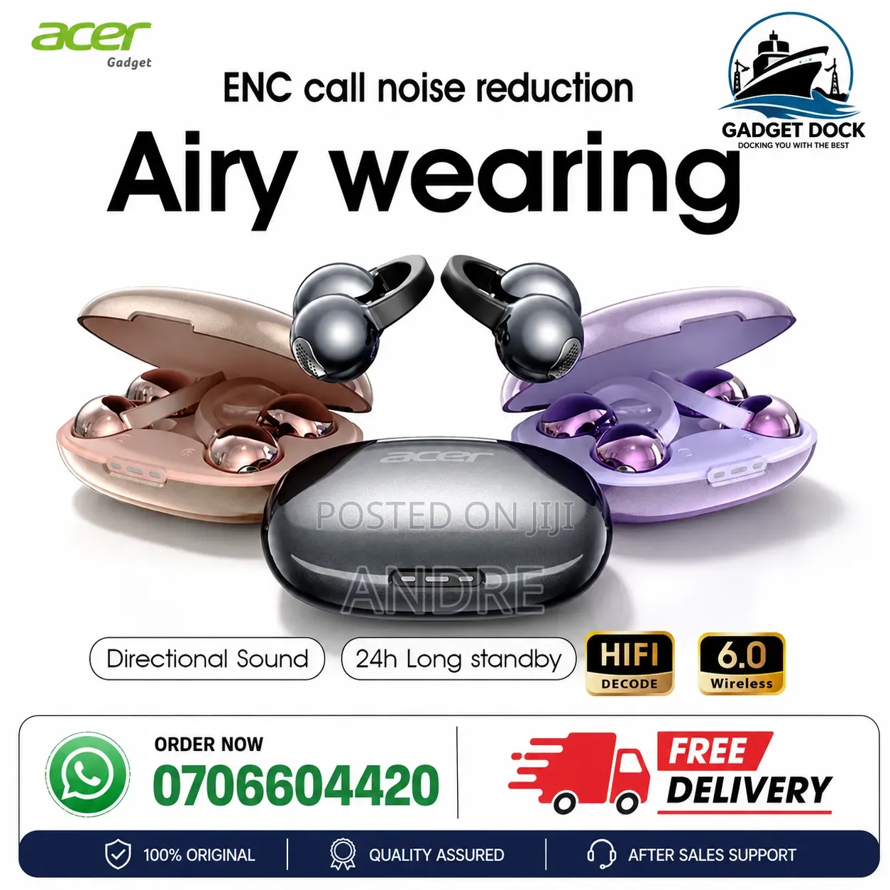 Acer & Lenovo Original Bluetooth Earbuds