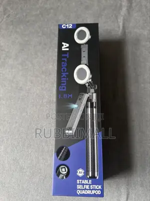 C12 AI Tracking 1.8M Stable Selfie Stick Quadrupod