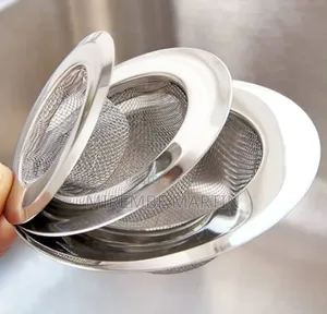 3Pc Stainless Steel Mesh Sink Strainer Set Pool Drainer - Multi Size: