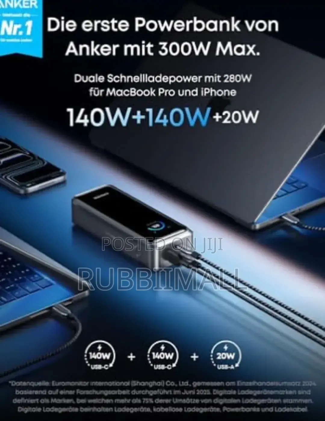 Anker Prime Ultra Fast Charging Power Bank (26K, 300W)
