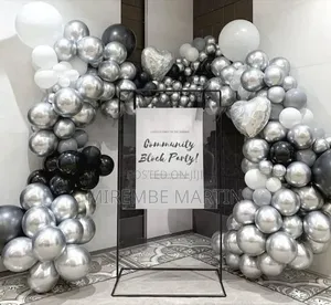 Metallic Silver Balloons 12 Inch, Silver Latex 50pcs Party Balloons
