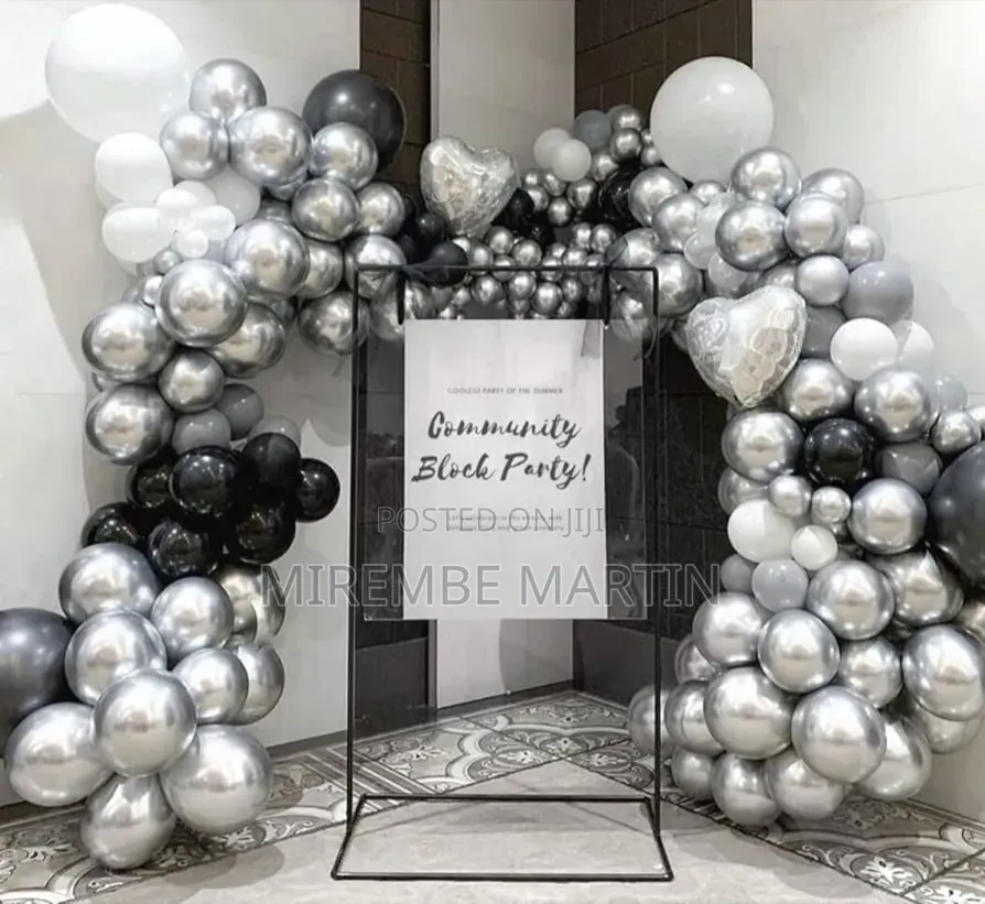 Metallic Silver Balloons 12 Inch, Silver Latex 50pcs Party Balloons