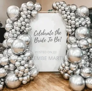 Metallic Silver Balloons 12 Inch, Silver Latex 50pcs Party Balloons