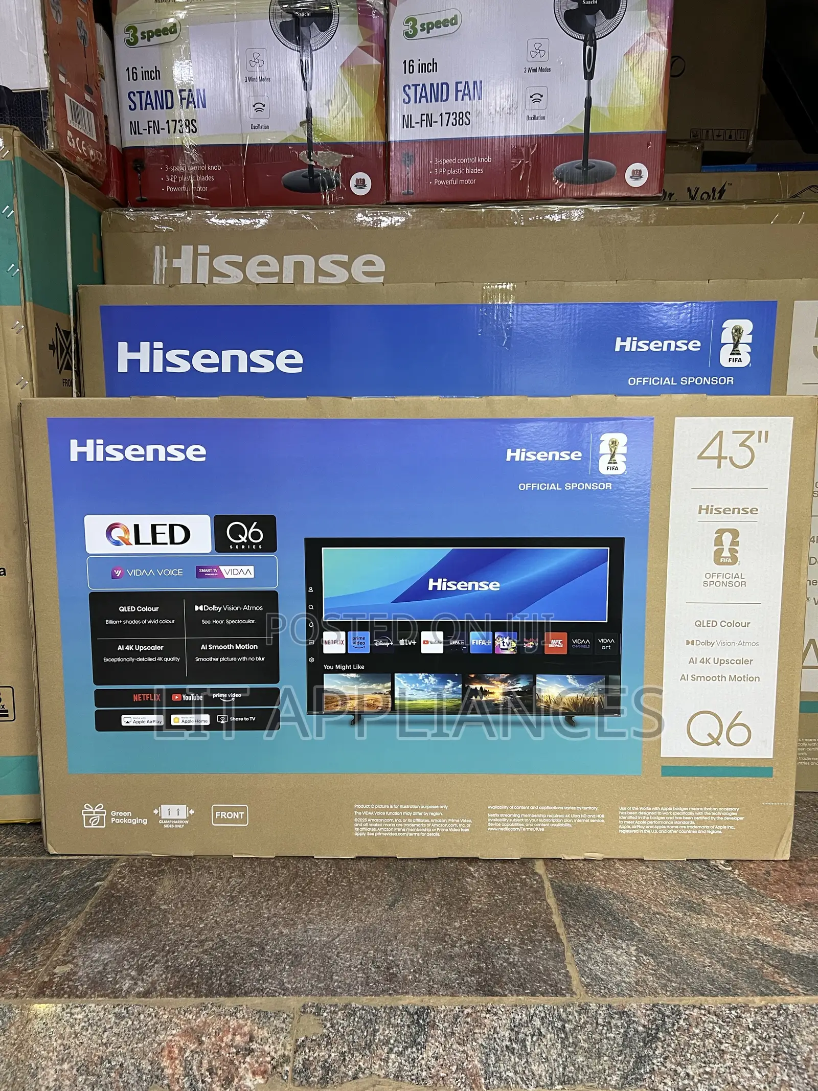 Hisense 43inch 4k UHD,QLED Smart TV With Bluetooth.