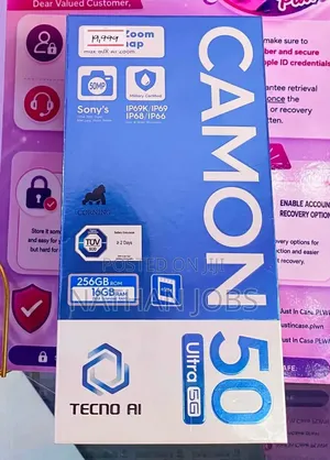 New Tecno Camon 50 Ultra 256 GB Black