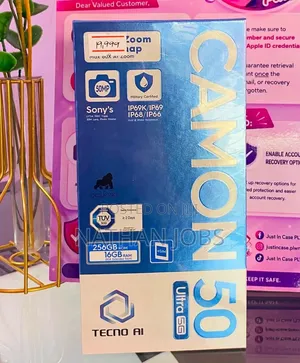 New Tecno Camon 50 Ultra 256 GB Black