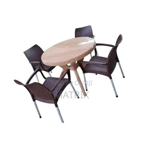 Dining Plastic Chairs and Table Set
